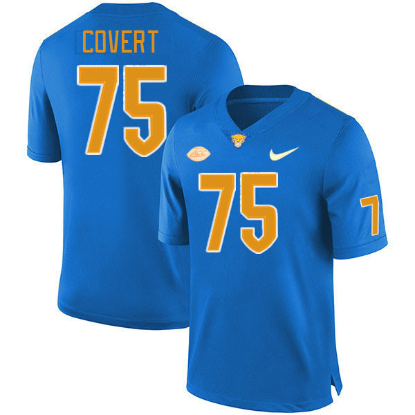 Pitt Panthers #75 Jimbo Covert College Football Jerseys Stitched Sale-Royal